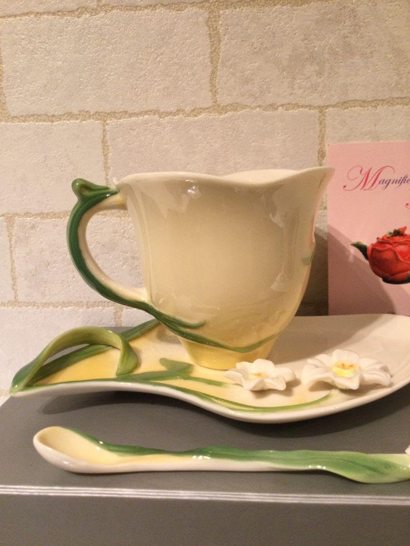 Amazon | 華麗なる花コレクション カップ ソーサー 立体花 ティー